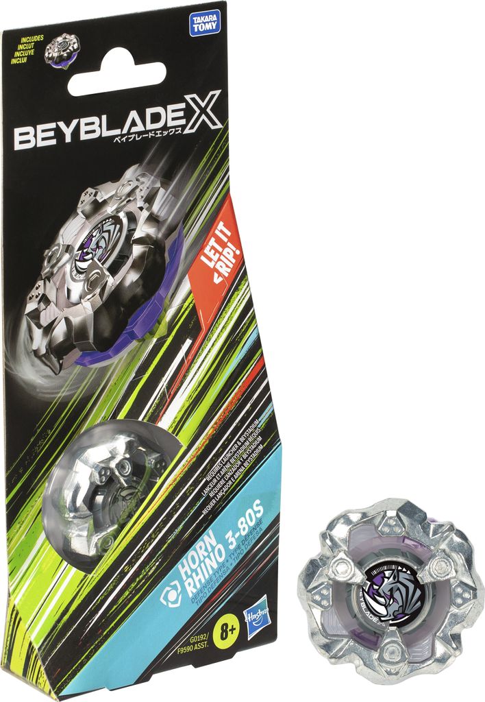 Beyblade X Horn Rhino 3-80S Booster Pack, Produktbild 
