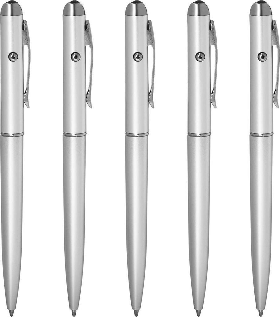 Unsichtbarer Tintenstift, 5 Stück Spionagestifte mit UV-Licht, multifunktionale Sicherheitsmarkierung, LED-UV-Lichtmarkierung, Kugelschreiber, kre...