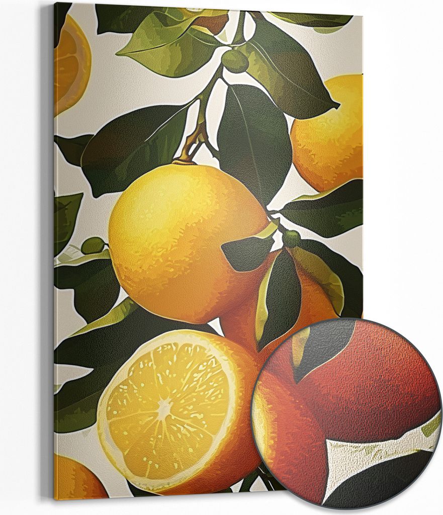 DEQOART Magnettafel Metall 40x60 cm 'Zitruszauber' Whiteboard Pinnwand Magnetboard Büro