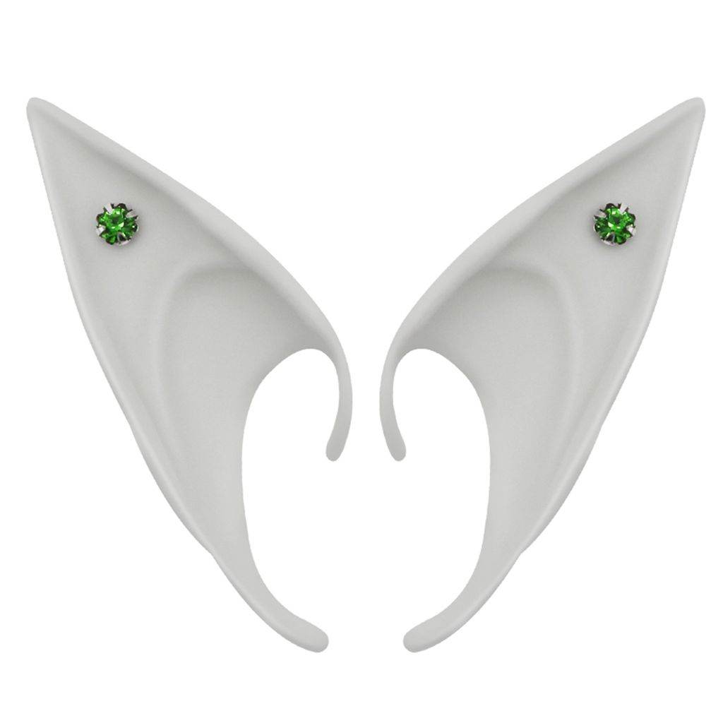 1 Paar Elf Ohren realistische hohe Simulation Soft Stage Requisiten Halloween Cosplay Silicon Elf Ohren für Abschlussball-Ö