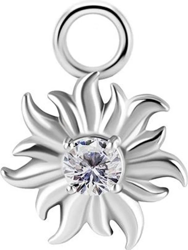 Charm Soleil Argent avec Zirconia Premium Blanc CoCr NF Modèle D-054