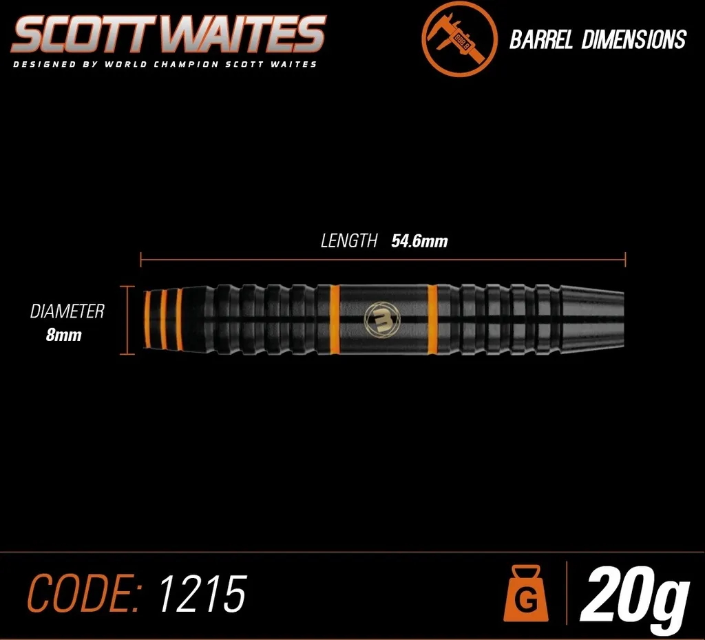 Set de fléchettes de conversion Winmau Scott Waites 18g haute qualité - 10