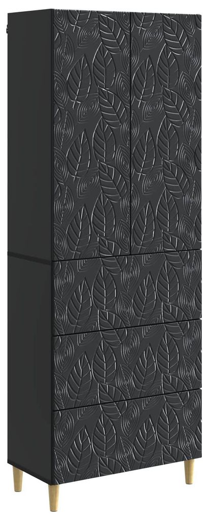 vidaXL Schrankset 2 pcs Schwarz 66 x 34,5 x 90 cm Holzwerkstoff