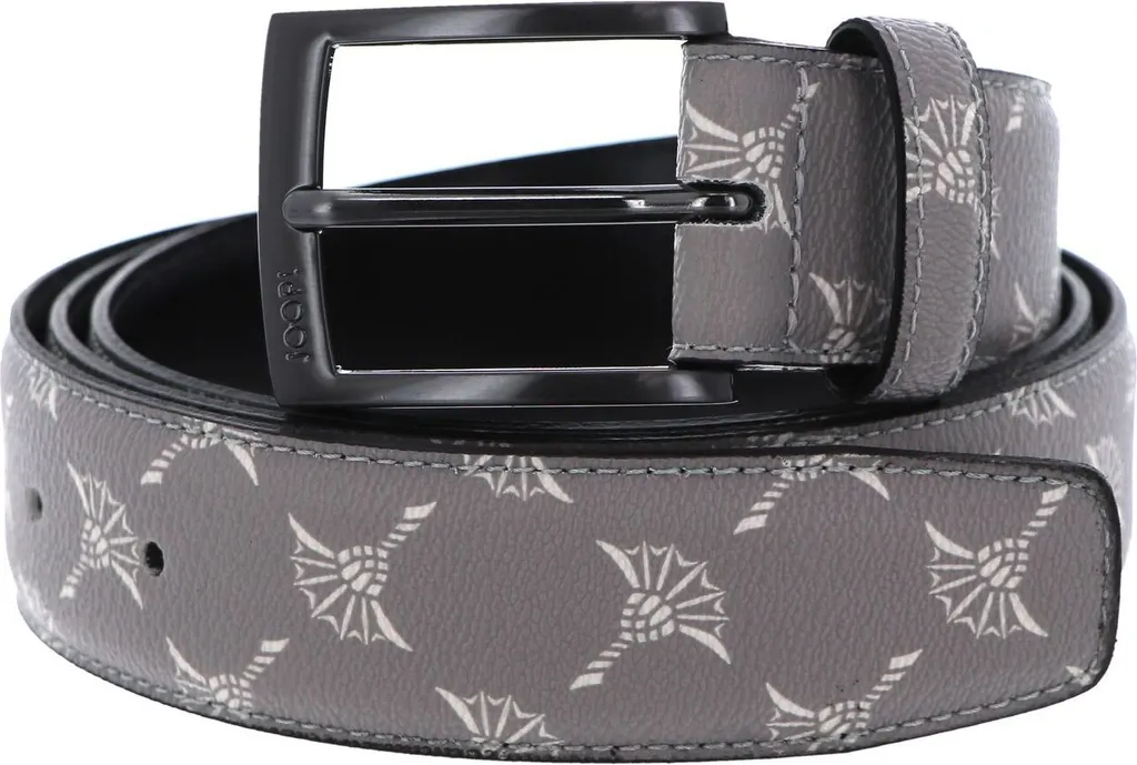 JOOP! cintura Printed Coll. Belt 3,5 CM W80 L`Grey grigio