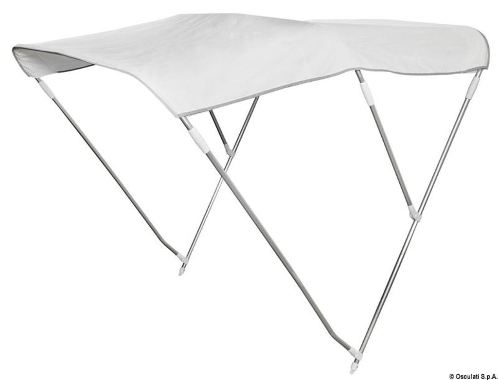 Hohes 3-Bügel-Bimini Ø 22 mm 200/210 cm weiß Osculati 46.909.43