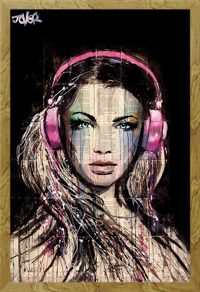Arredo Urban: Poster DJ Girl Loui Jover + Cornice Shinsuke Oak