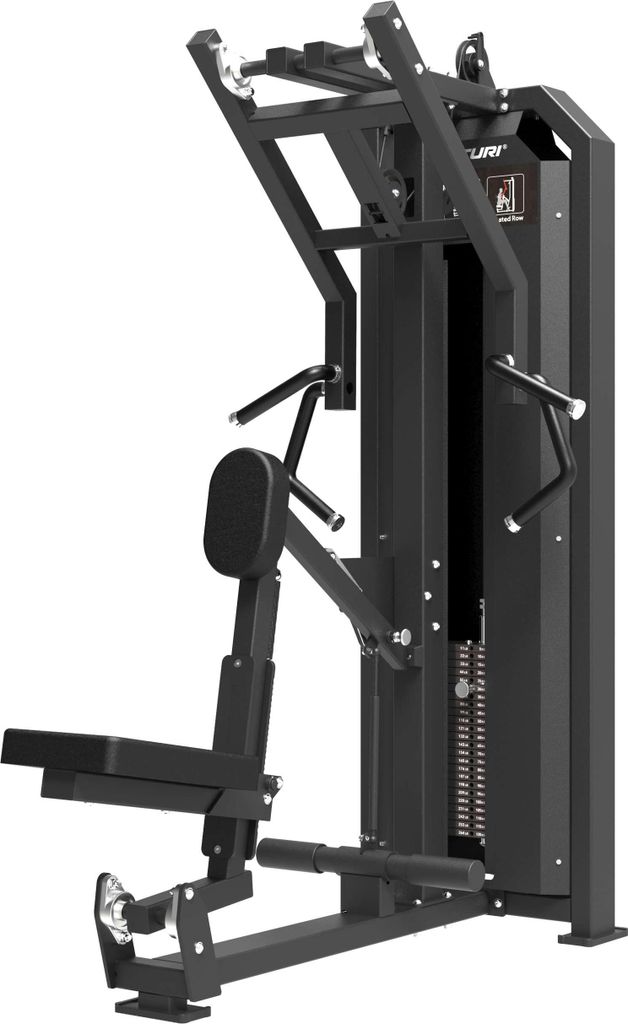 Tunturi Platinum Seated Row Kraftstation – Fitnessgerät – Homegym mit 120 kg Steckgewicht – Selektorisiert – V-Serie