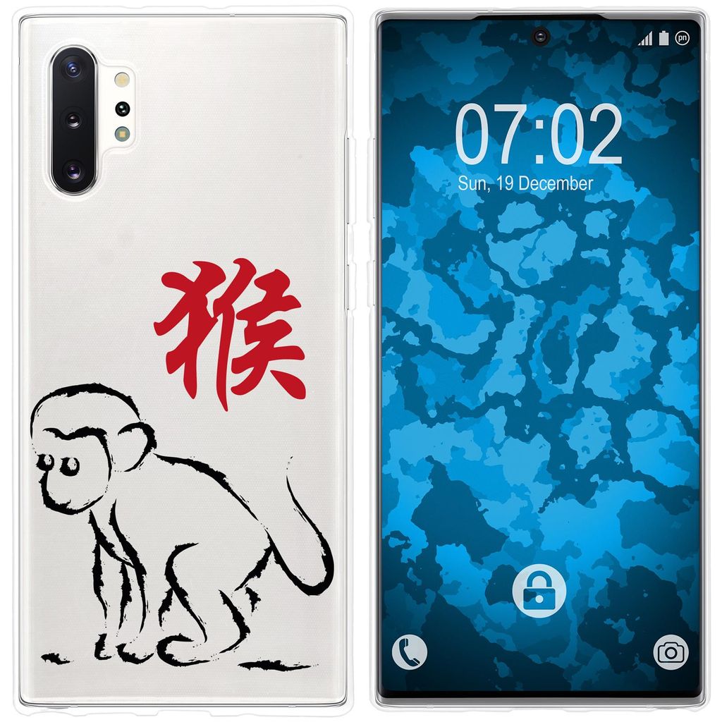 PhoneNatic Case kompatibel mit Samsung Galaxy Note 10+ Silikon-Hülle Tierkreis Chinesisch M9