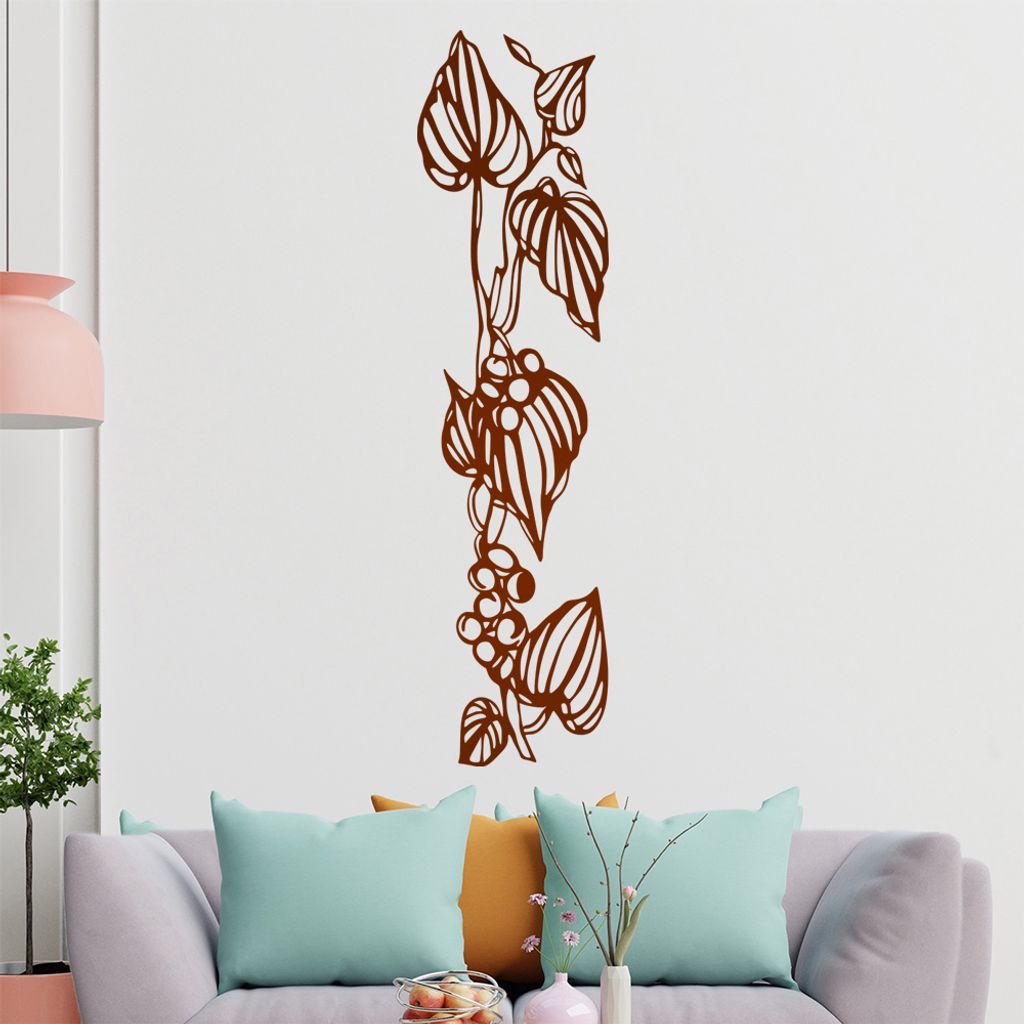 Blumen - Ranken Wandtattoo in 6 Größen - Wandaufkleber Wall Sticker - Dekoration, Küche, Wohnzimmer, Schlafzimmer, Badezimmer