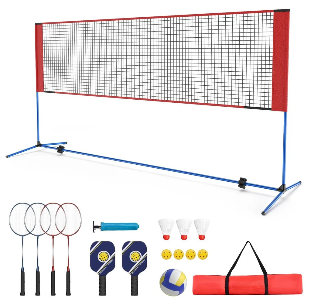 Kit Filet de Badminton Autoportant et Portable avec Hauteur Réglable