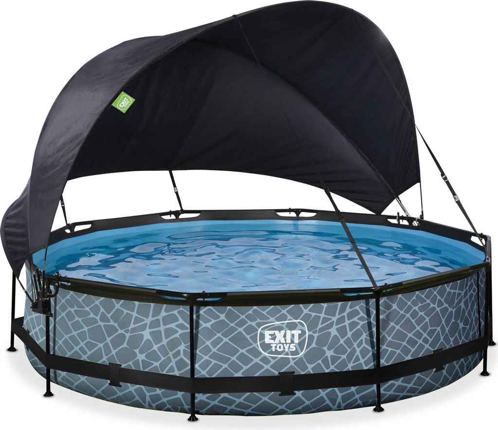 Piscina fuori terra EXIT Stone con telaio, ø360, con pompa Immagine del prodotto 