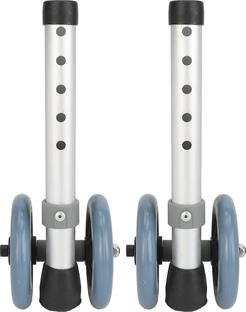 Déambulateur à roulettes pivotantes et pieds interchangeables, 2 pcs