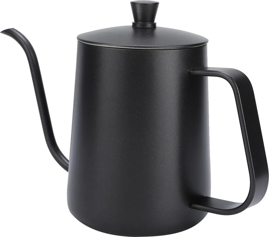 Edelstahl Schwanenhals Teekessel Pour Over Kaffee Langer schmaler Auslauf Tropfkanne (350ml)