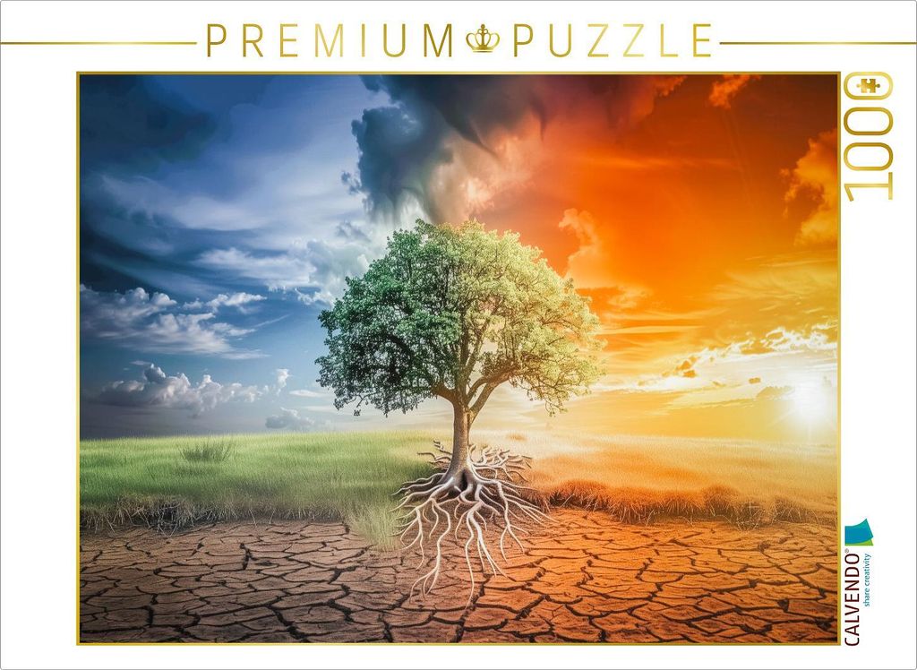 CALVENDO Puzzle Ein Motiv aus dem Kalender Das Klima in Aufruhr - Die Spirale der Globalen Erwärmung | 1000 Teile Lege-Größe 64x48cm Foto-Puzzle...