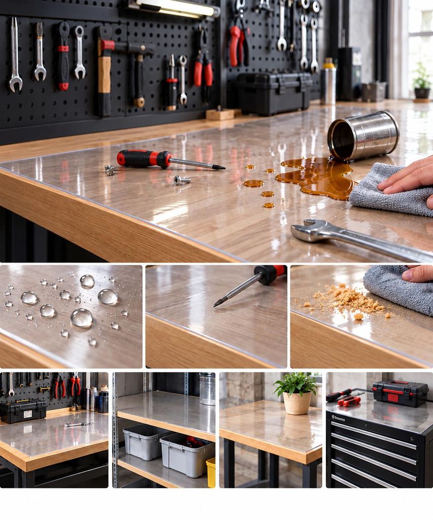 Tischdecke PVC Tischfolie Transparent 2mm Schutzfolie Produktbild 