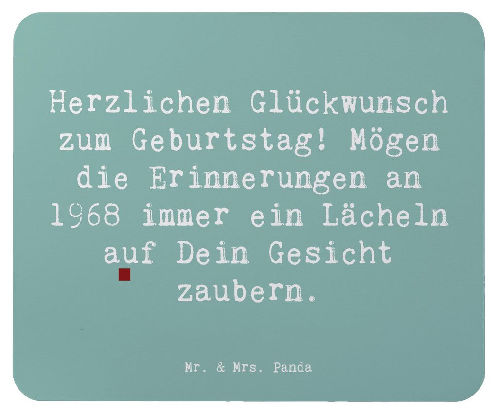 Mr. & Mrs. Panda Mouse Pad Spruch 1968 Geburtstag - Meeresbrise - Geschenk, mauspad laptop, gummi, Geburtstagsfeier, Erinnerungen, an, Happy Birthd...