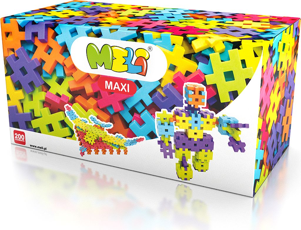 Meli Maxi Konstruktionsbausteine-Set – 200 Teile für Produktbild 