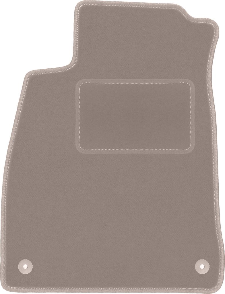 Fahrerfußmatte Velours beige passend für Audi A4 B9 (2015-, Sportback, Limousine, Kombi, Avant, Allroad) – mit Befestigungen – passgenau