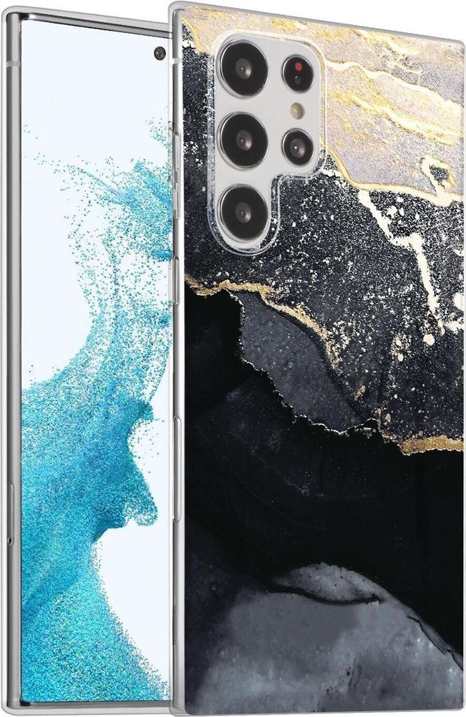 Conie Muster Schutzhülle für Samsung Galaxy S22 Ultra Tasche Silikon Case Bild Cover Bumper TPU Hülle als Motiv 5