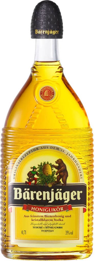 Bärenjäger Honig Likör mit Bienenhonig und kristallklarem Vodka 700ml