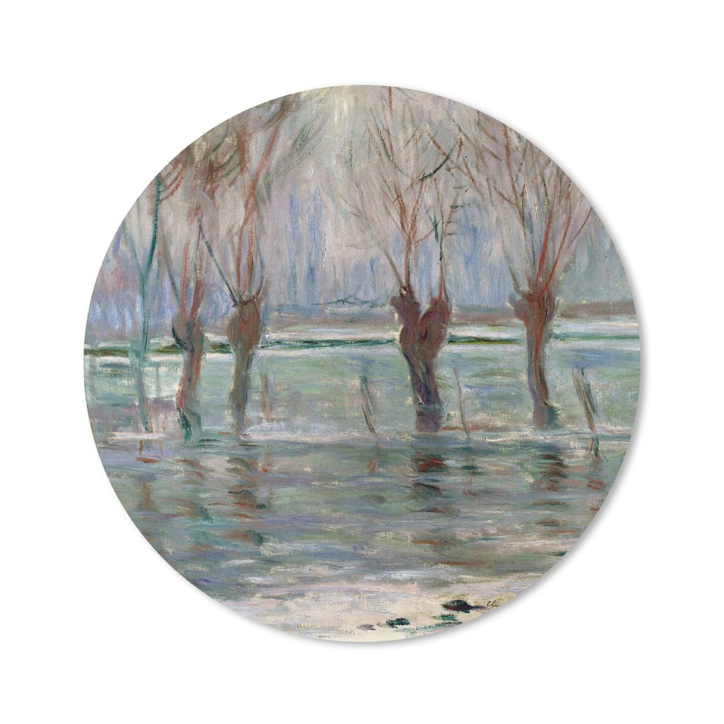 MuchoWow Mauspad Mousepad Überschwemmung - Claude Monet 20x20 cm - Mousepads - Maus Mat - Pad - Mausunterlage - Schreibtischmatte