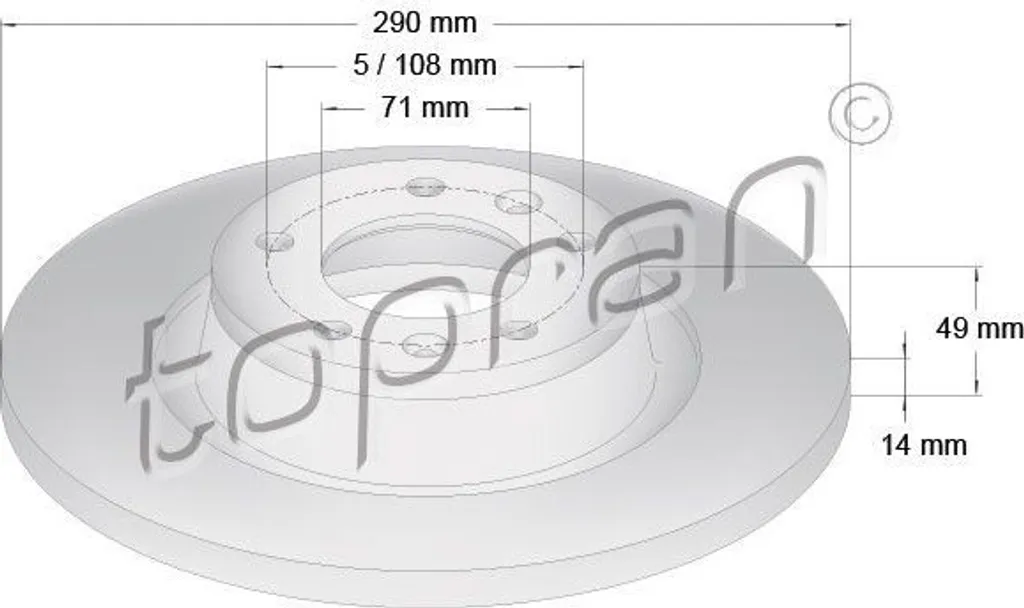 Disque de frein arrière anti-vibration pour Expert Tepee et Jumpy