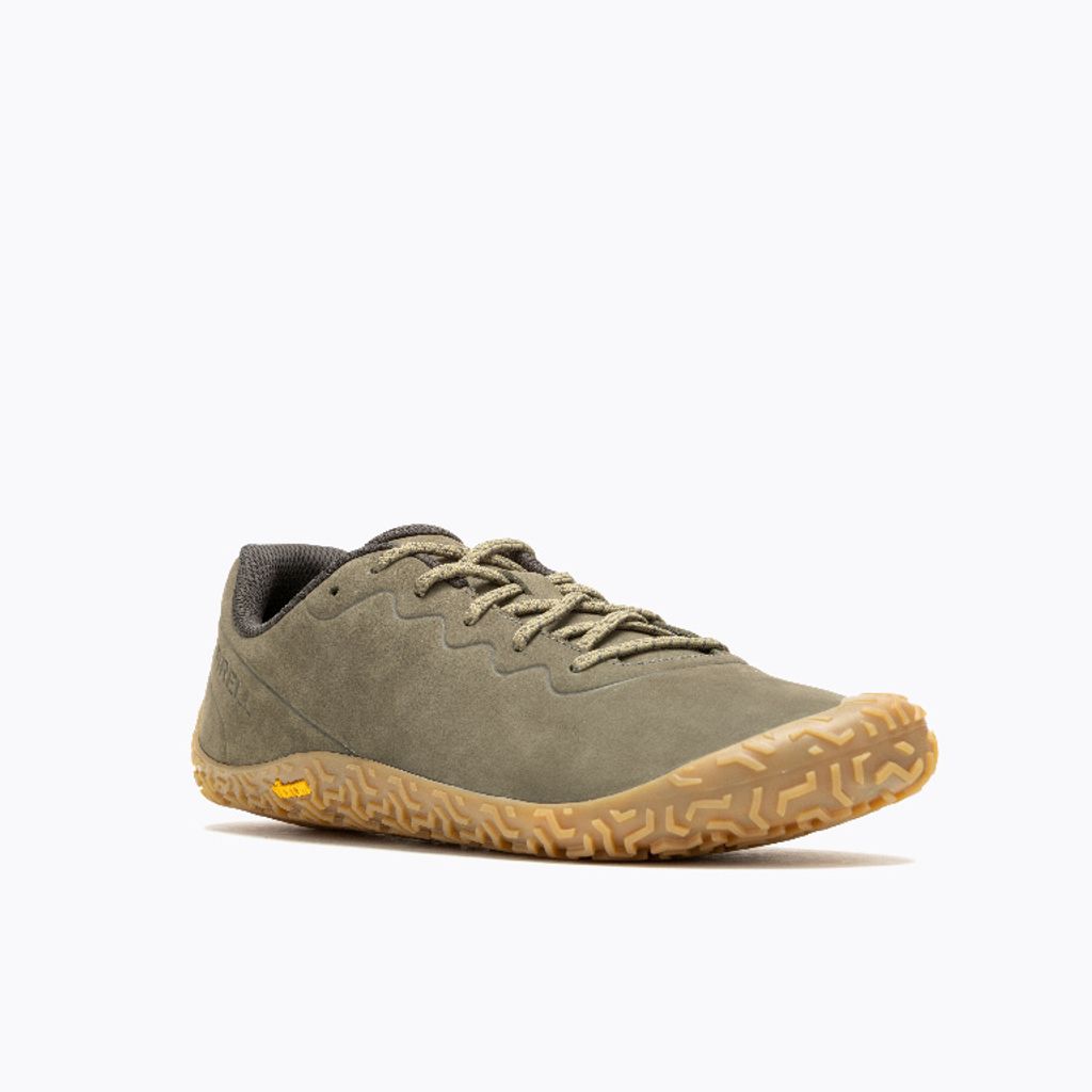 Merrell Vapor Glove 6 LTR Leather - Herren Barfußschuhe Barefoot Schuhe Olive-Grün J067937 , EU 43.5 UK 9