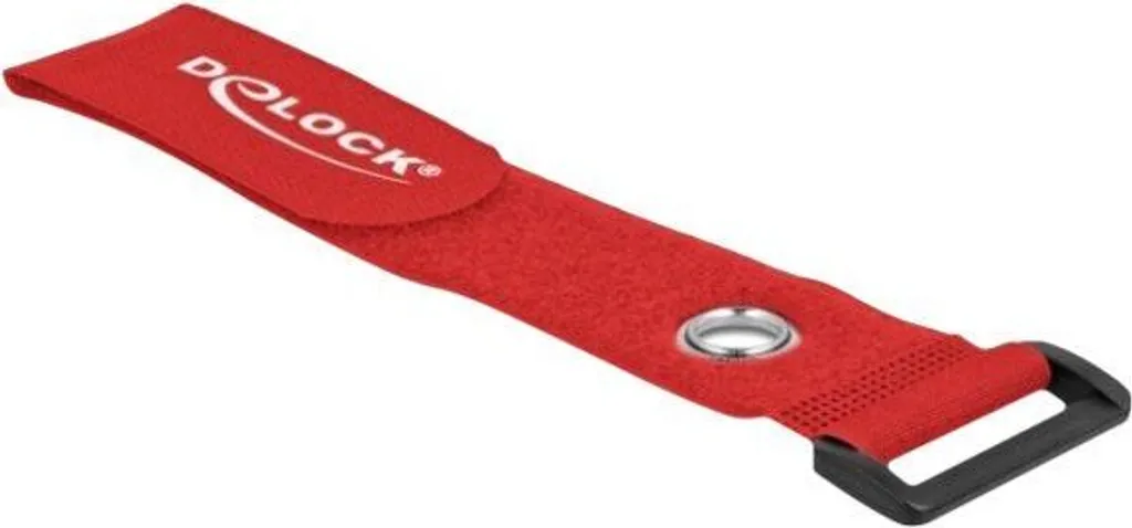 Delock Fascette a Strappo Rosse 280x38mm con Occhiello - 3 Pezzi