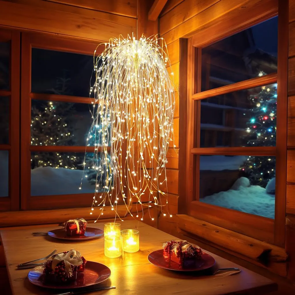 Cascata di Luci Fata 3x2M 200 LED: Decorazione Tradizionale IP65