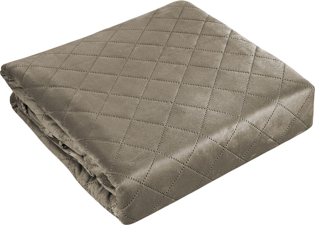 Tagesdecke Steppdecke Bettüberwurf Zweiseitige Samt Velvet Produktbild 