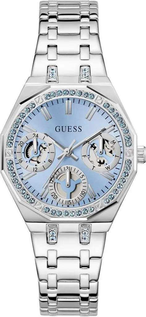 Montre Femme Guess QUINN Argenté Idéale pour Soirée et Look Bureau
