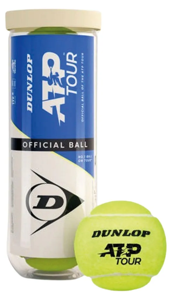 Dunlop ATP Tour 3er-pack Balles de Tennis - Carton de 24 x 3 Balles