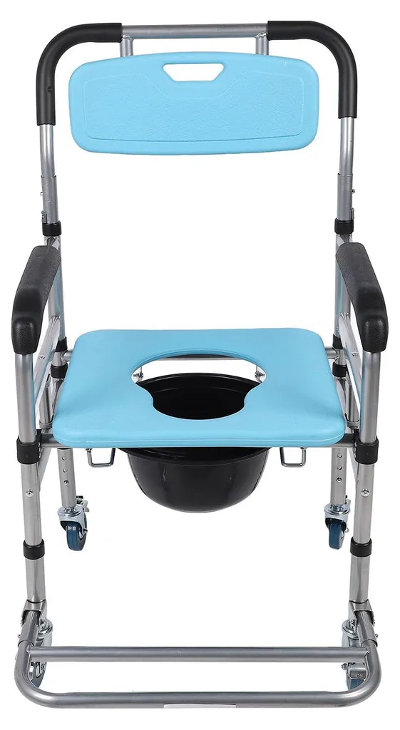 Chaise percée mobile et pliable pour seniors, modèle confort réglable