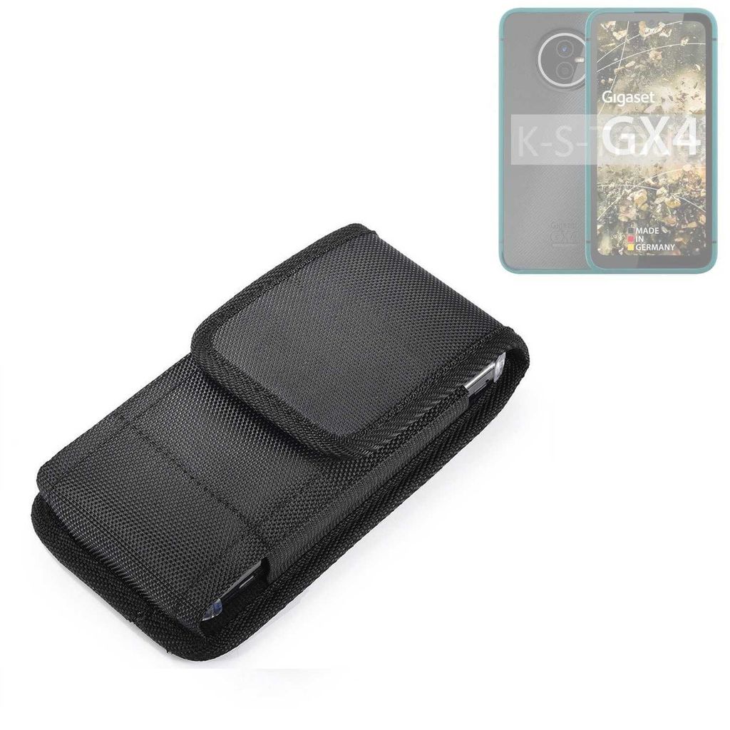 Holster Gürteltasche kompatibel mit Gigaset GX4 Holster Gürtel Tasche wasserabweisend Handy Hülle Schutz Hülle Outdoor schwarz K-S-Trade