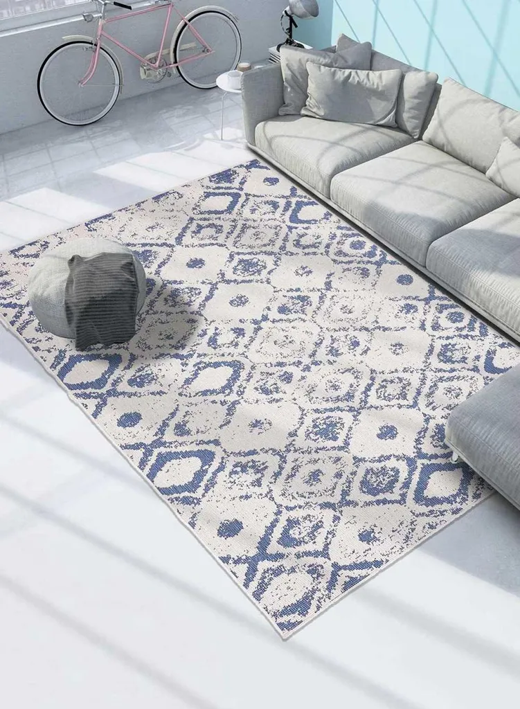 Tapis de jardin réversible Kelim EX1 SAM pour terrasse et balcon chic - 5