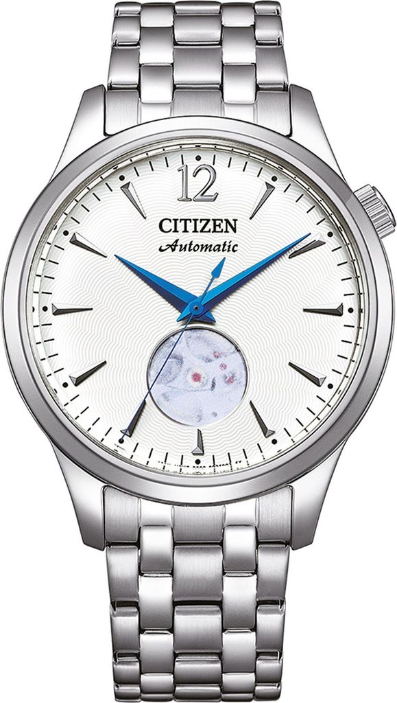 Citizen Herren-Uhr Open Heart Automatik Edelstahl-Armband NH9131-73A
