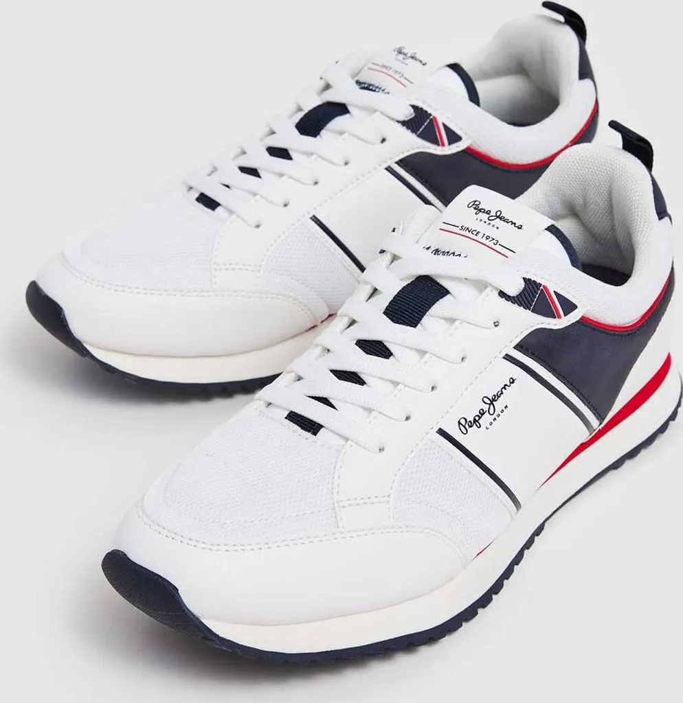 Pepe Jeans Dublin Baskets Blanches Homme Taille 42 Style British Chic - 3