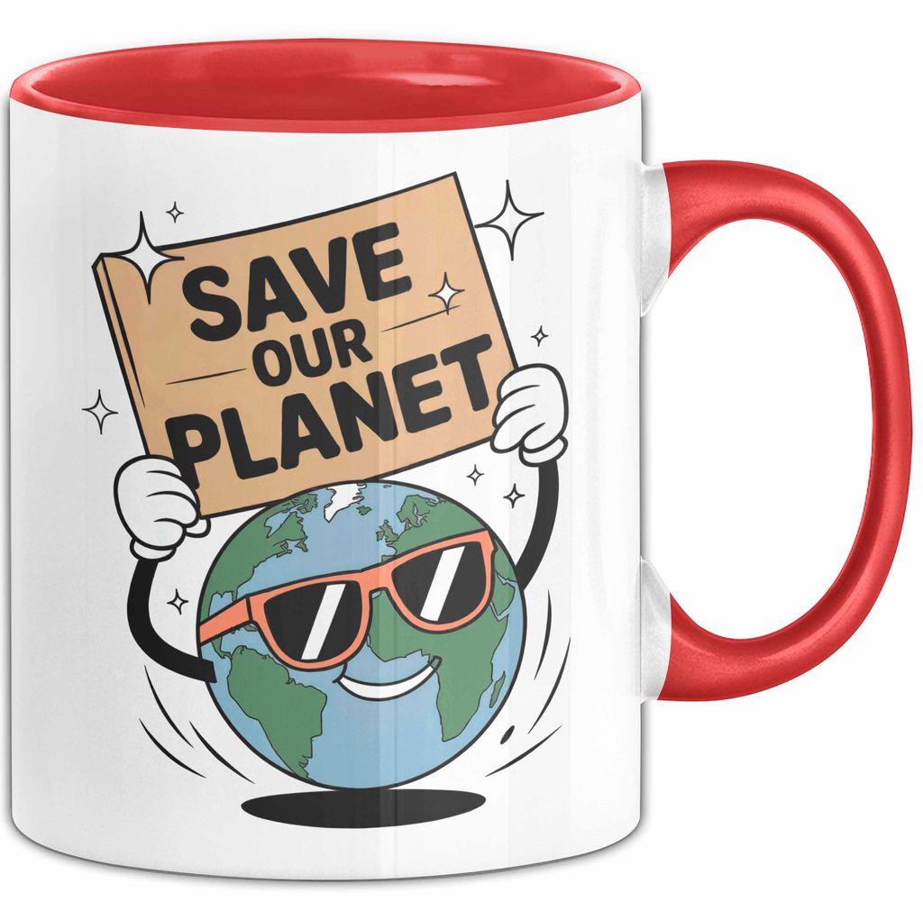 Klima Aktivist Tasse Geschenk Lustige Geschenkidee Spruch Für Planeten Verteidiger (Rot)