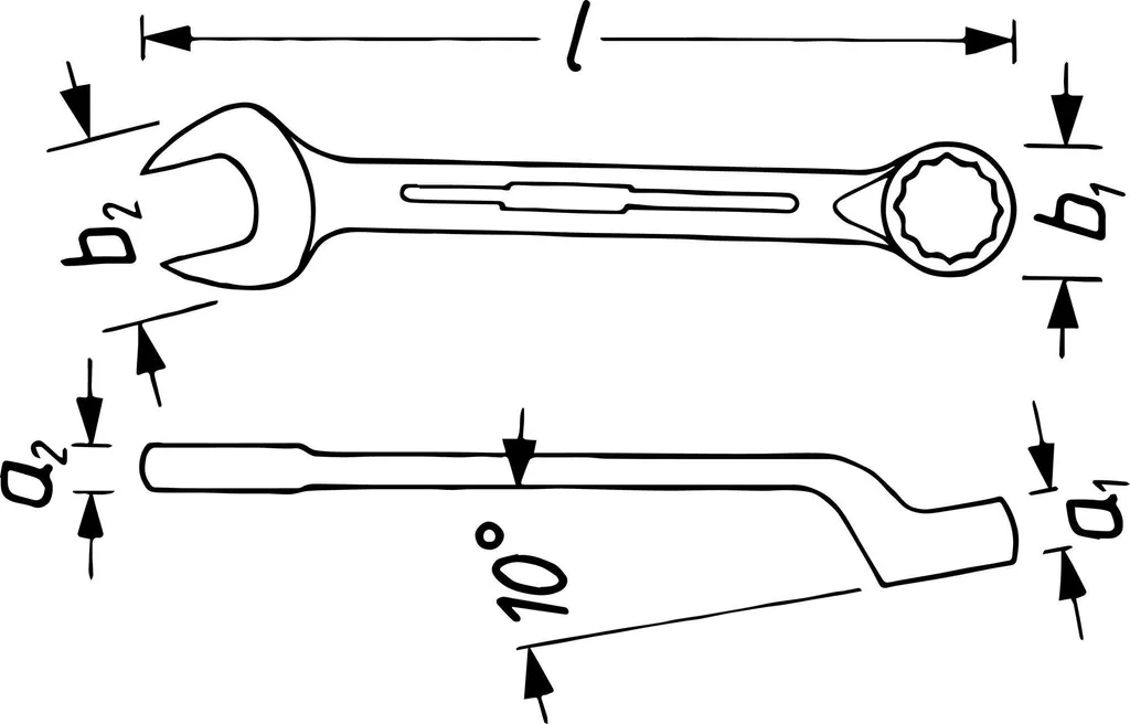 HAZET 600N-8 Chiave ad Anello e Fissa 8 mm - Alta Resistenza DIN 3113 - 6