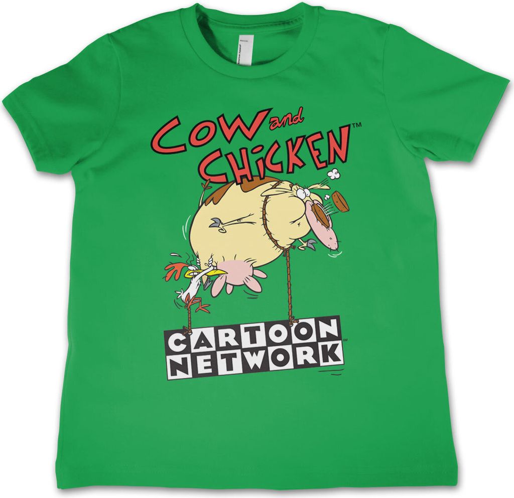 Cow and Chicken Balloon Kids T-Shirt - 4Years-XS - Green Produktbild 