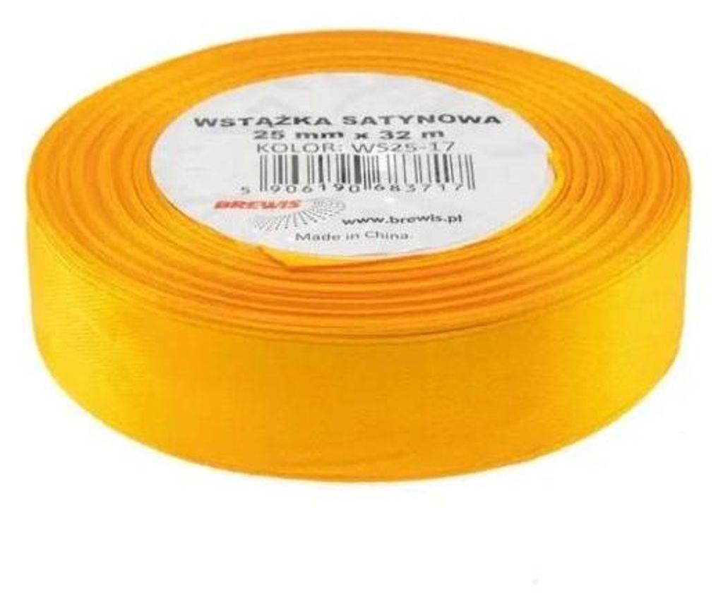 Wstążka satynowa złota 25mmx32m