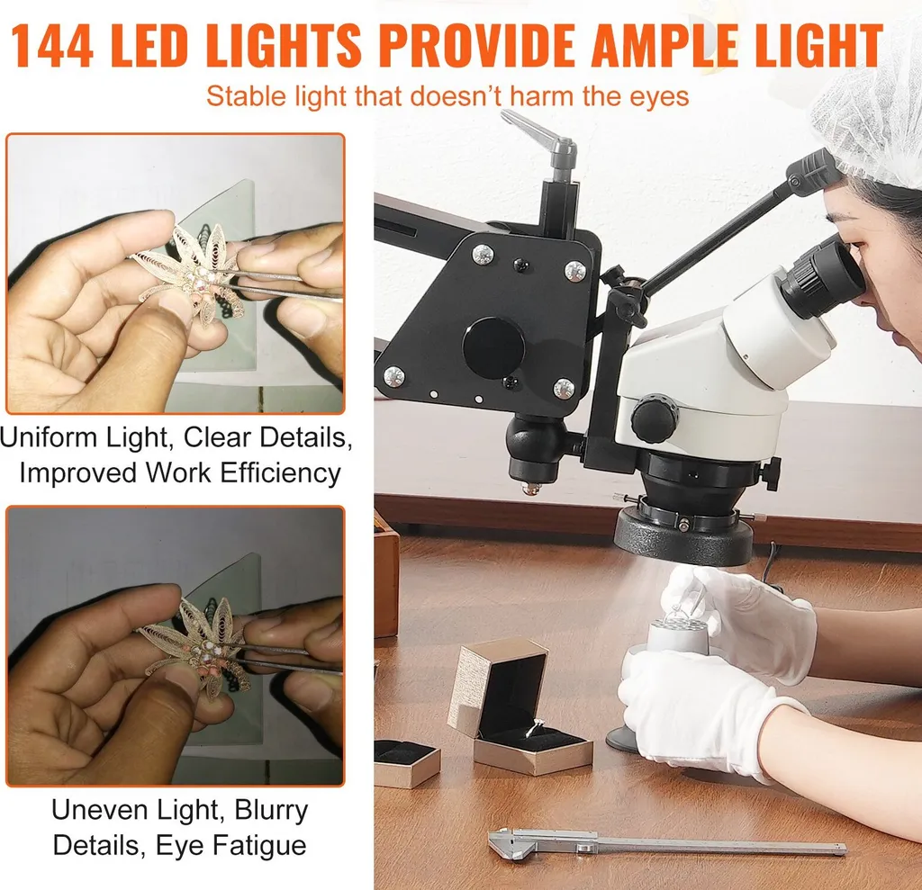 Microscope d'établi 7X-45X pour soudure électronique et micro-gravure