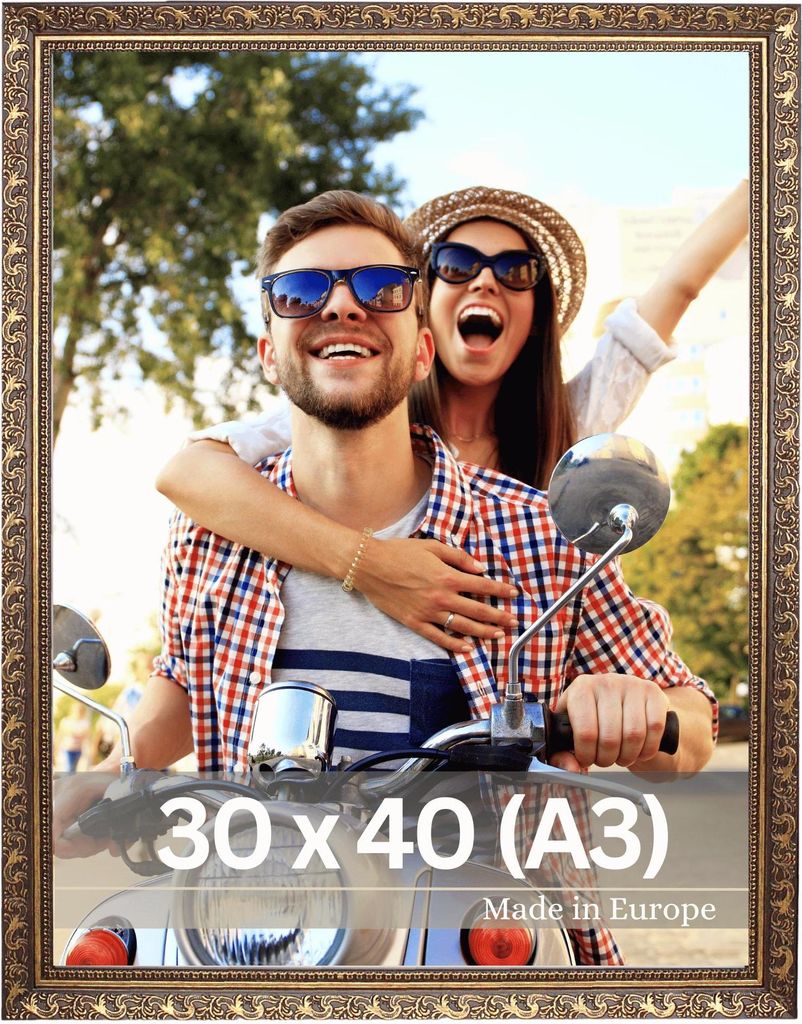 Bilderrahmen "Vinci" - Farbe: Braun Gold - Größe: 30 x 40 cm