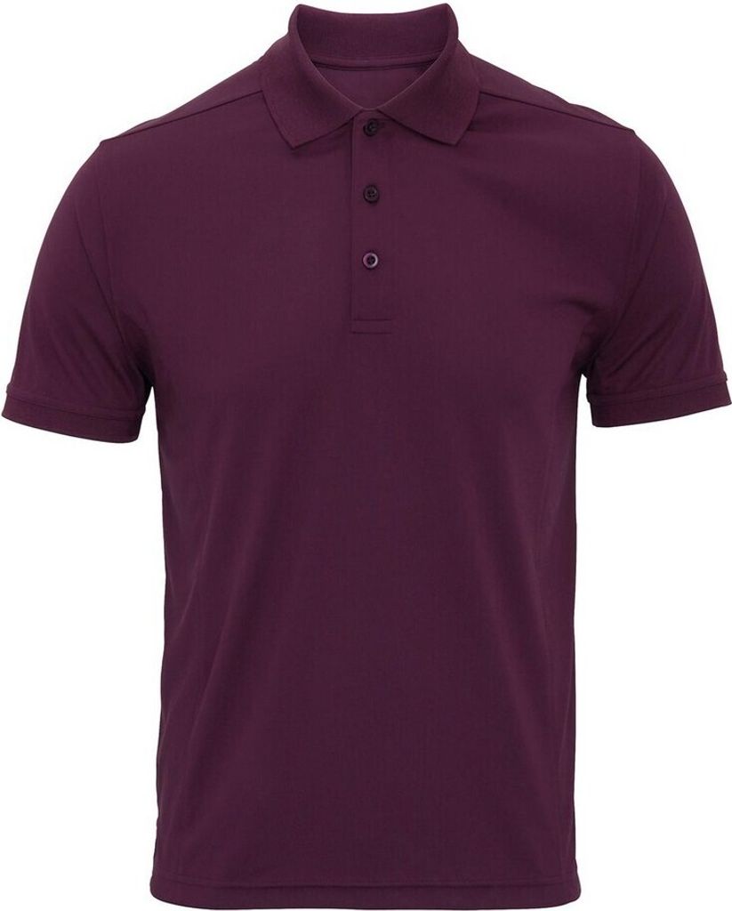 Premier - "Coolchecker" Poloshirt für Herren PC5596 (XXL) (Aubergine)