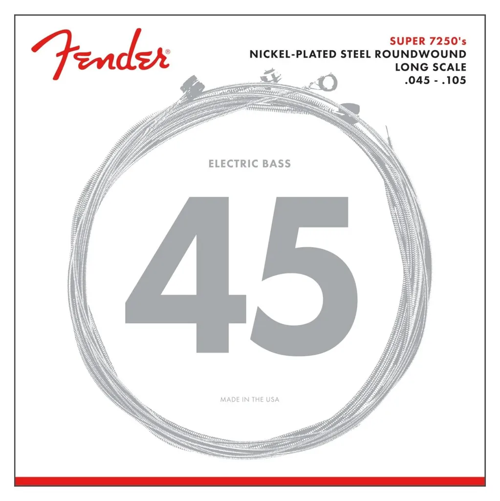 Jeu de Cordes de Basse Fender 7250M .045-.105 Tirant Medium Long Scale