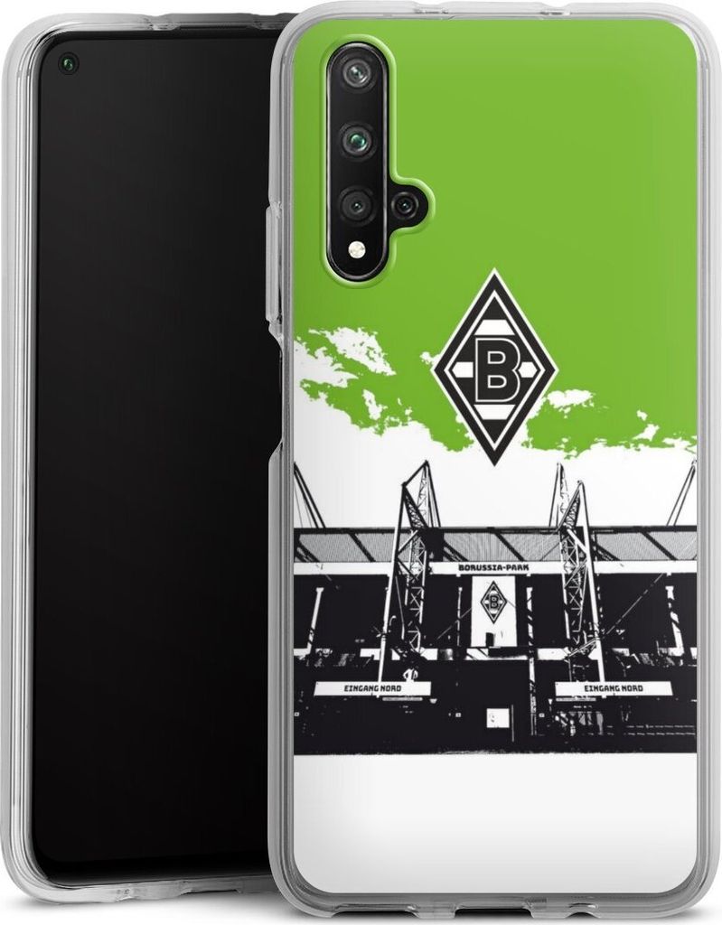 DeinDesign Handyhülle für Huawei Nova 5T Silikon Hülle Case Smartphone Schutzhülle Borussia Mönchengladbach Fanartikel Stadion