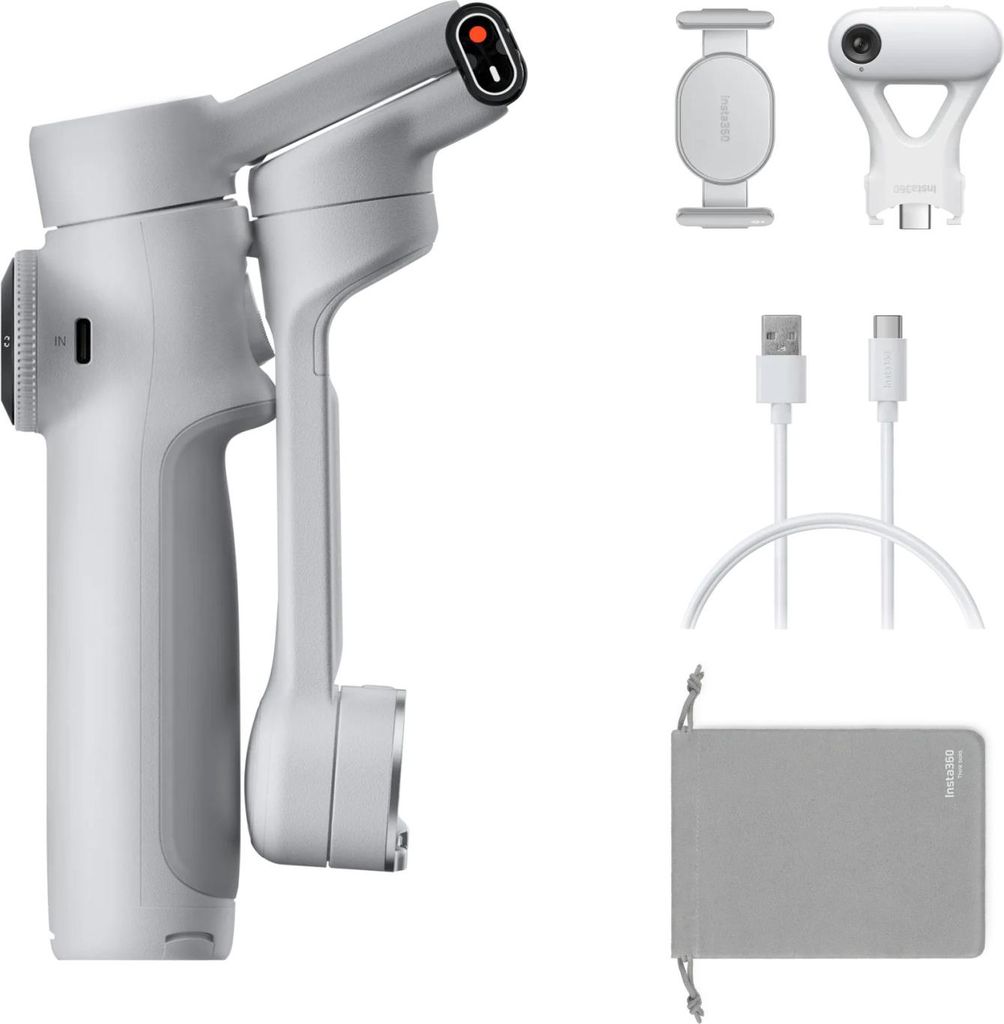 Insta360 Flow 2 AI Tracker Bundle Stone Gray - gimbal z moduem ledzenia