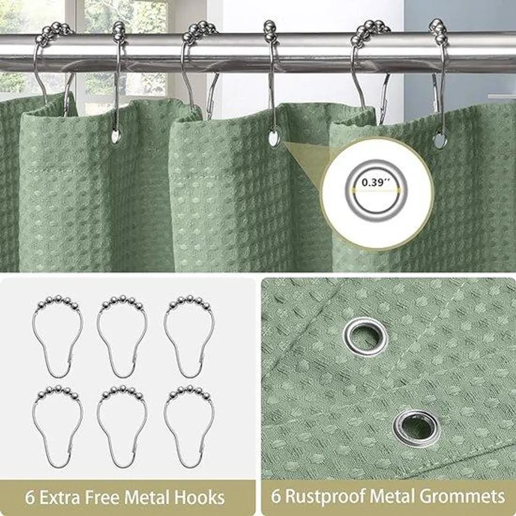 Rangement de douche 92 x 182 cm vert pour organiser toute la famille