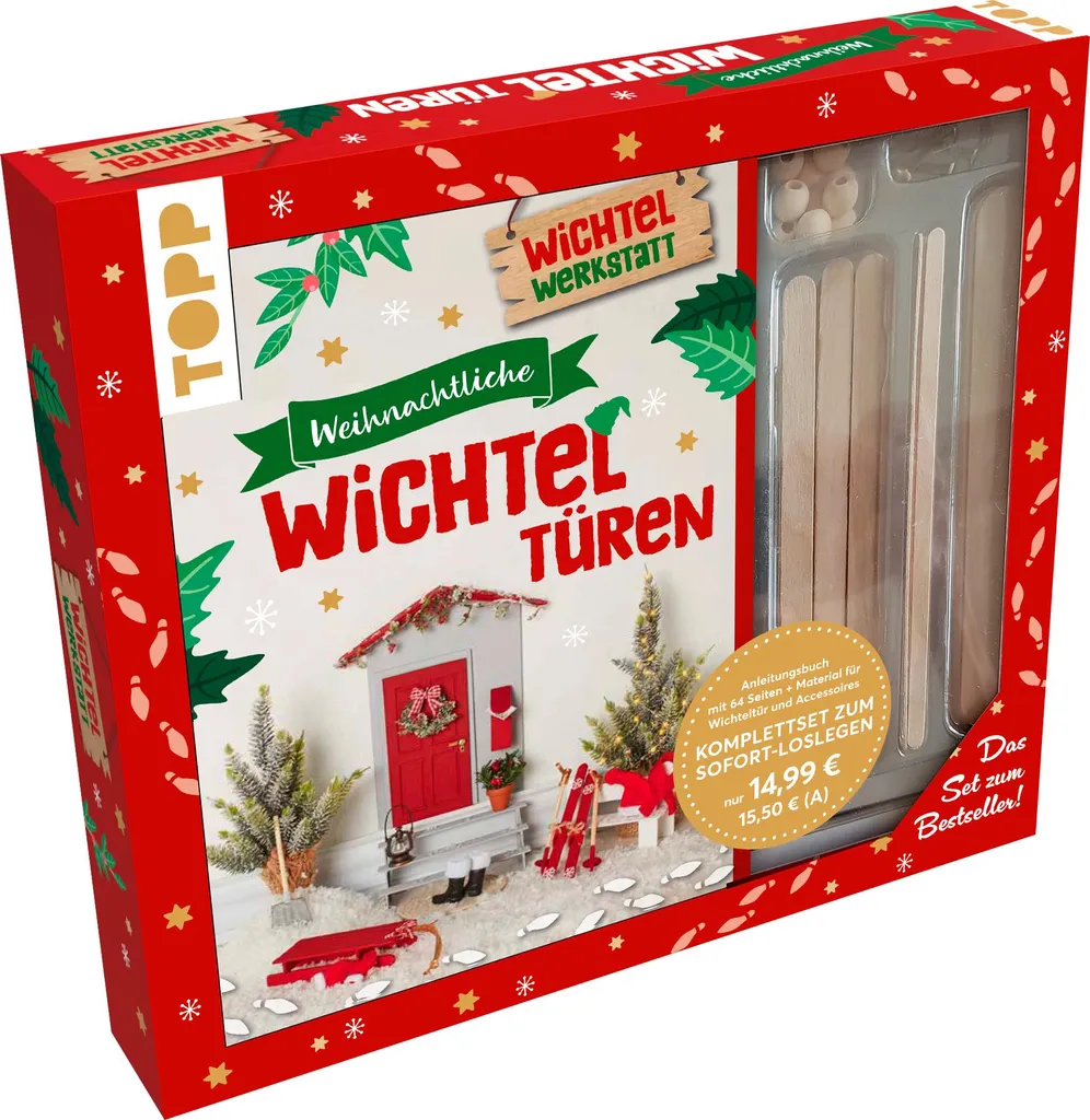 frechverlag Kit Créatif Porte de Lutin de Noël avec Livre de Projets