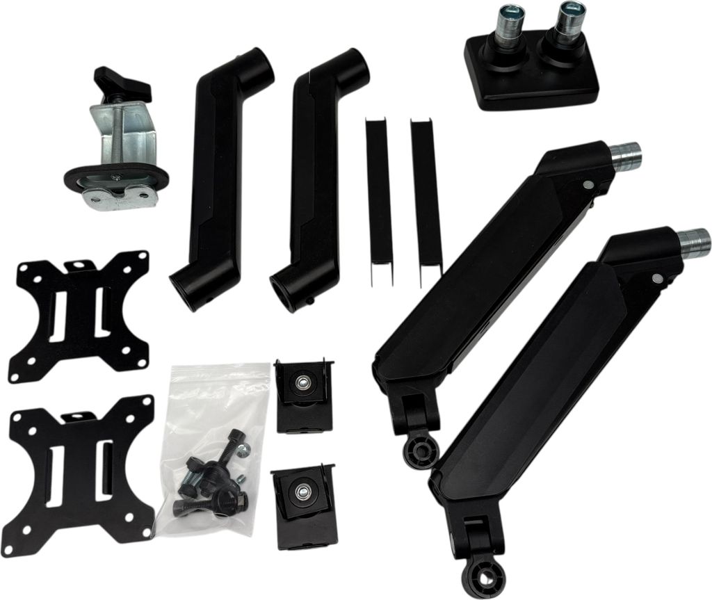 GRIFEMA Monitor Halterung 2 Monitore, für 13-32 Zoll Bildschirm, Monitor Stand Dual Monitor Arm Höhenverstellbar Drehungbar, Monitorhalterung Max...